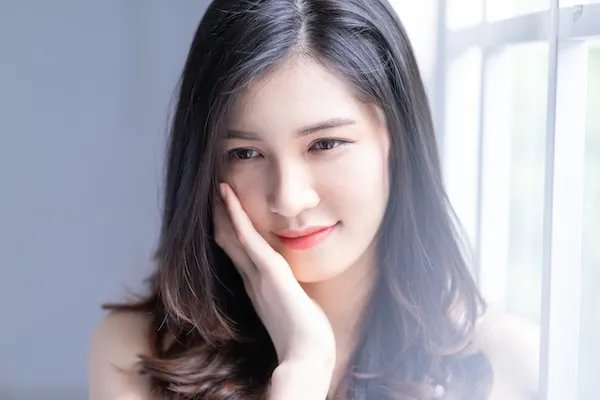 治療効果を実感している女性