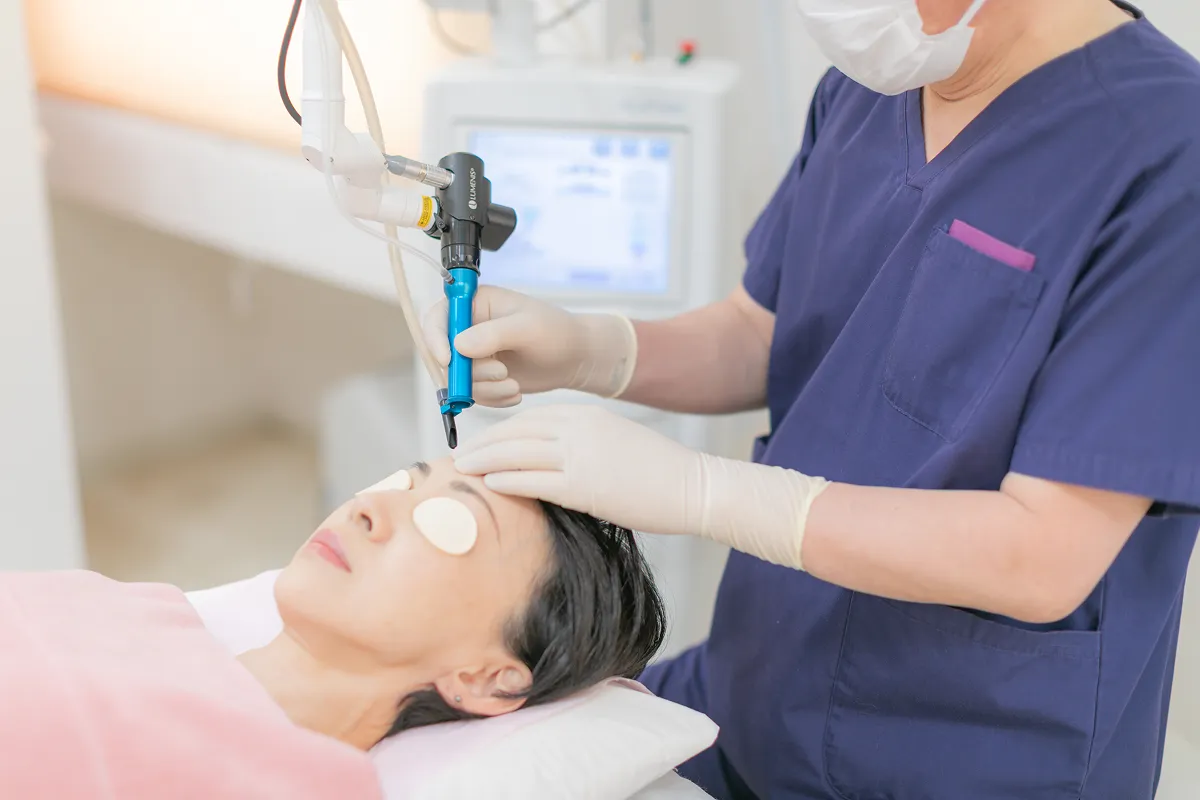 レーザーの治療風景