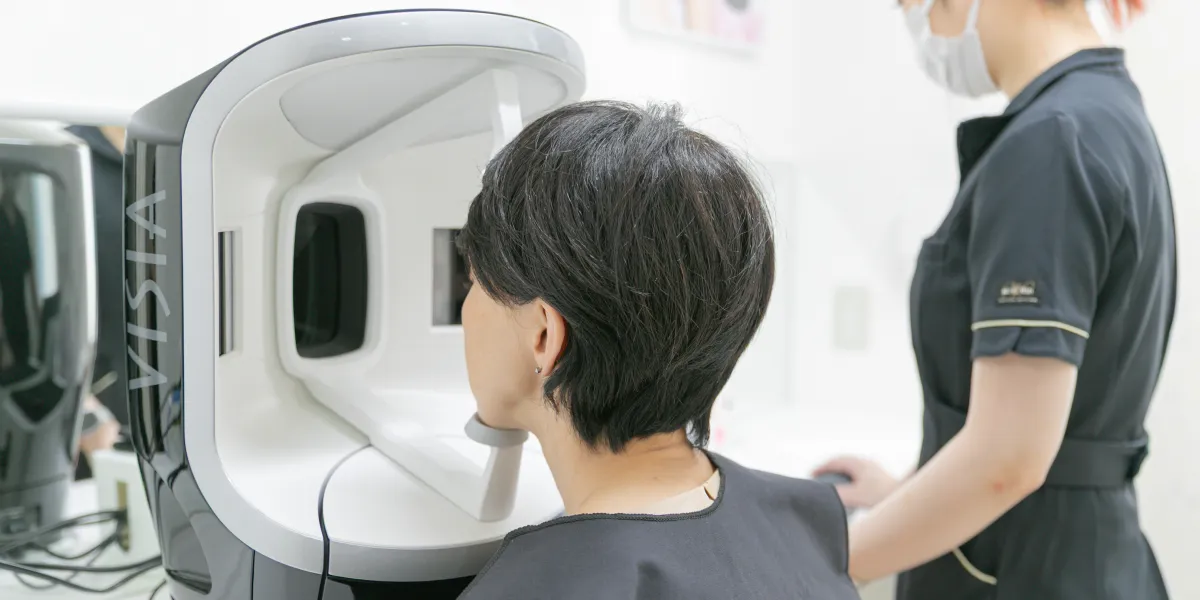 西千葉にある自由が丘クリニック ソフィアでの肌診断