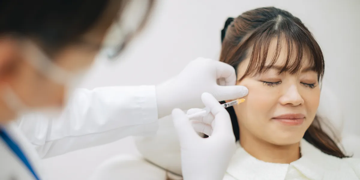 注入治療をしている様子