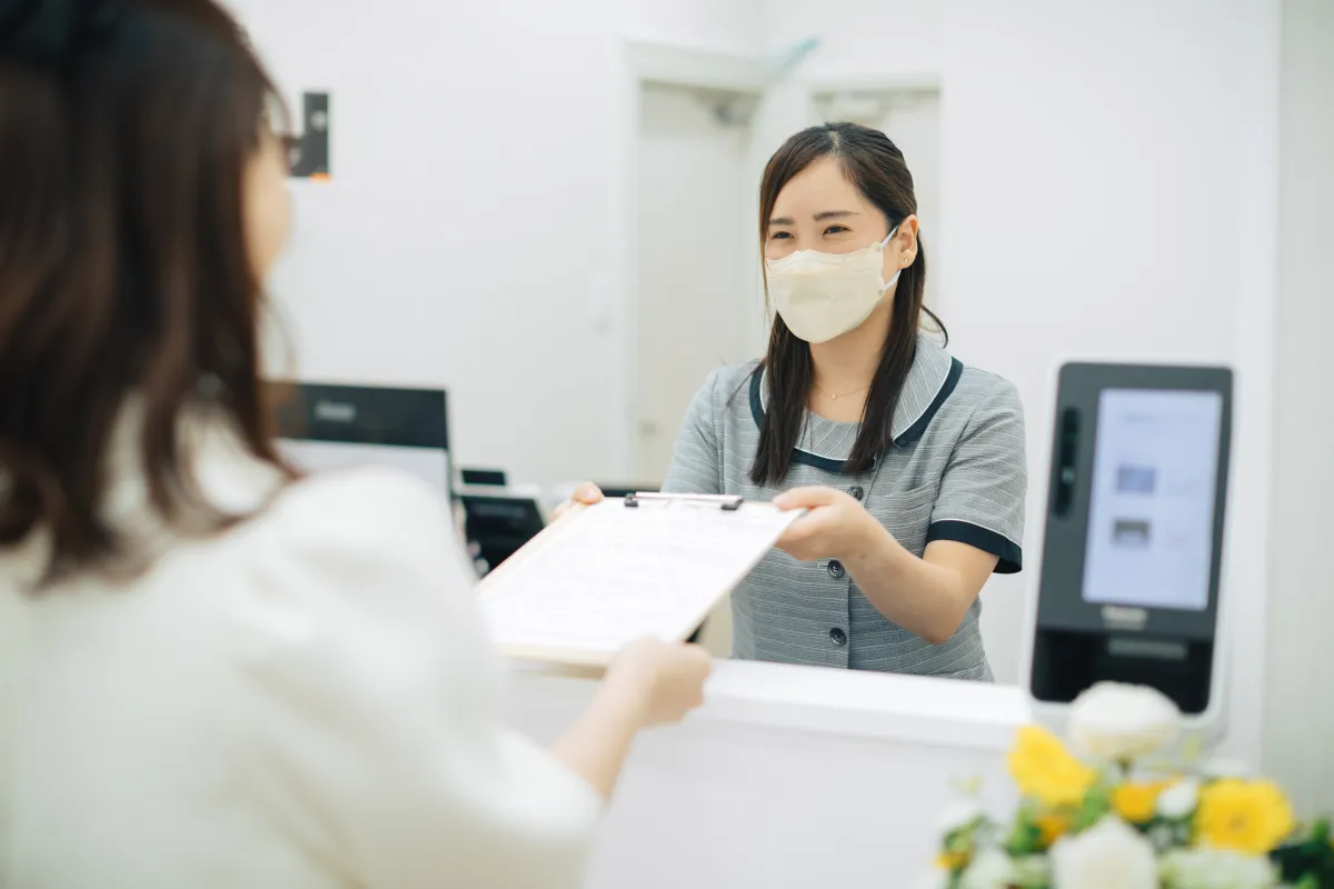 西千葉にある自由が丘クリニックソフィアでの受付