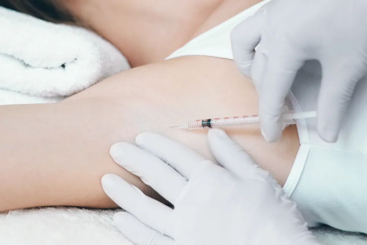 ボトックス多汗症治療の治療風景