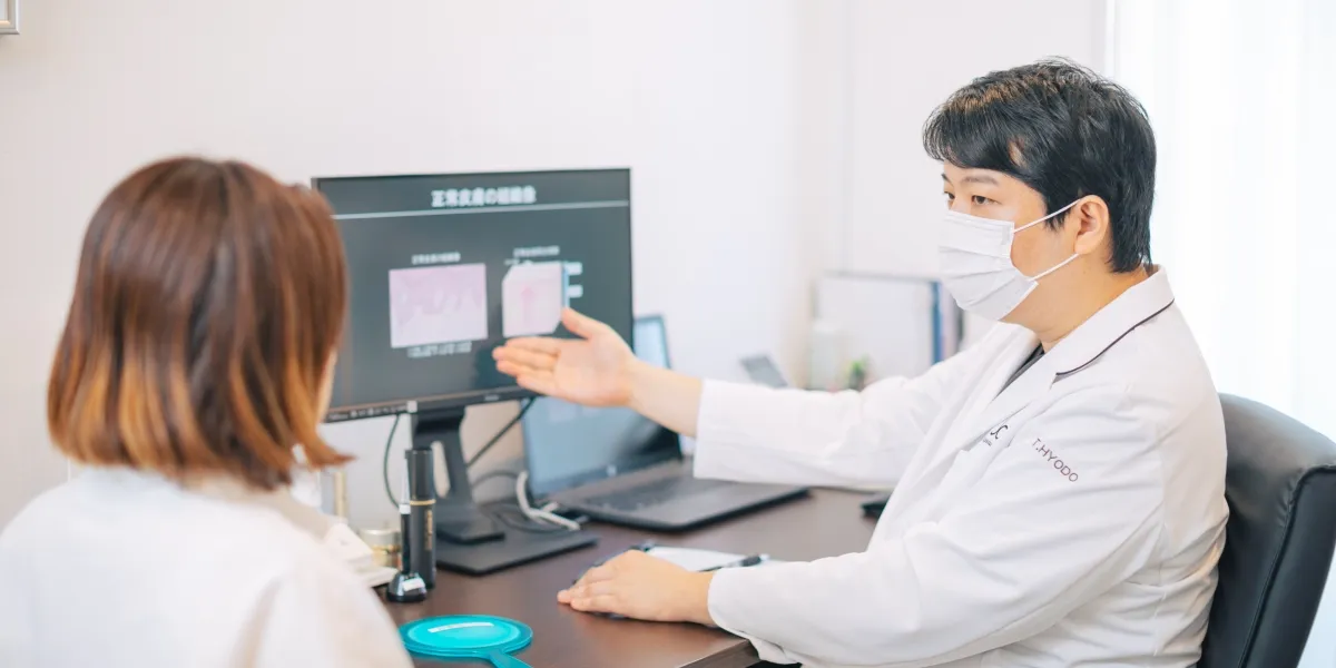 西千葉にある自由が丘クリニックソフィアの医師によるカウンセリング風景